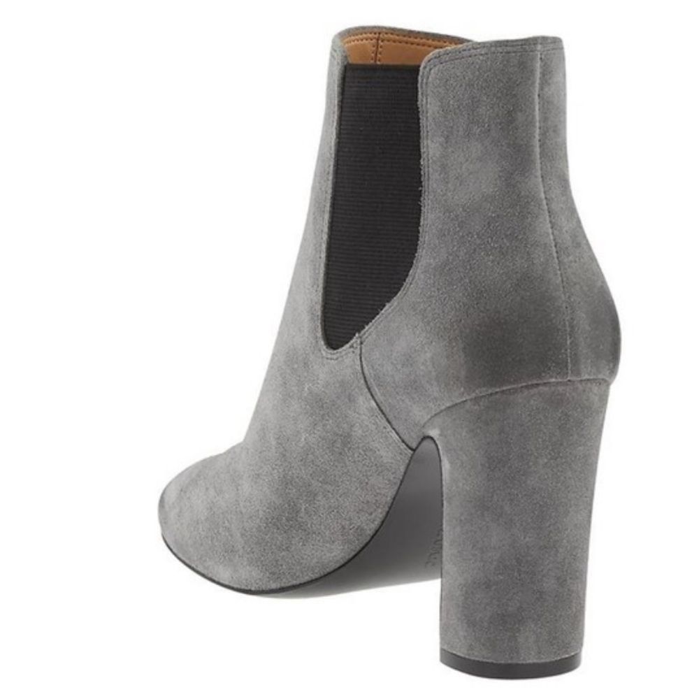 New Gray Suede Booties Banana Republic